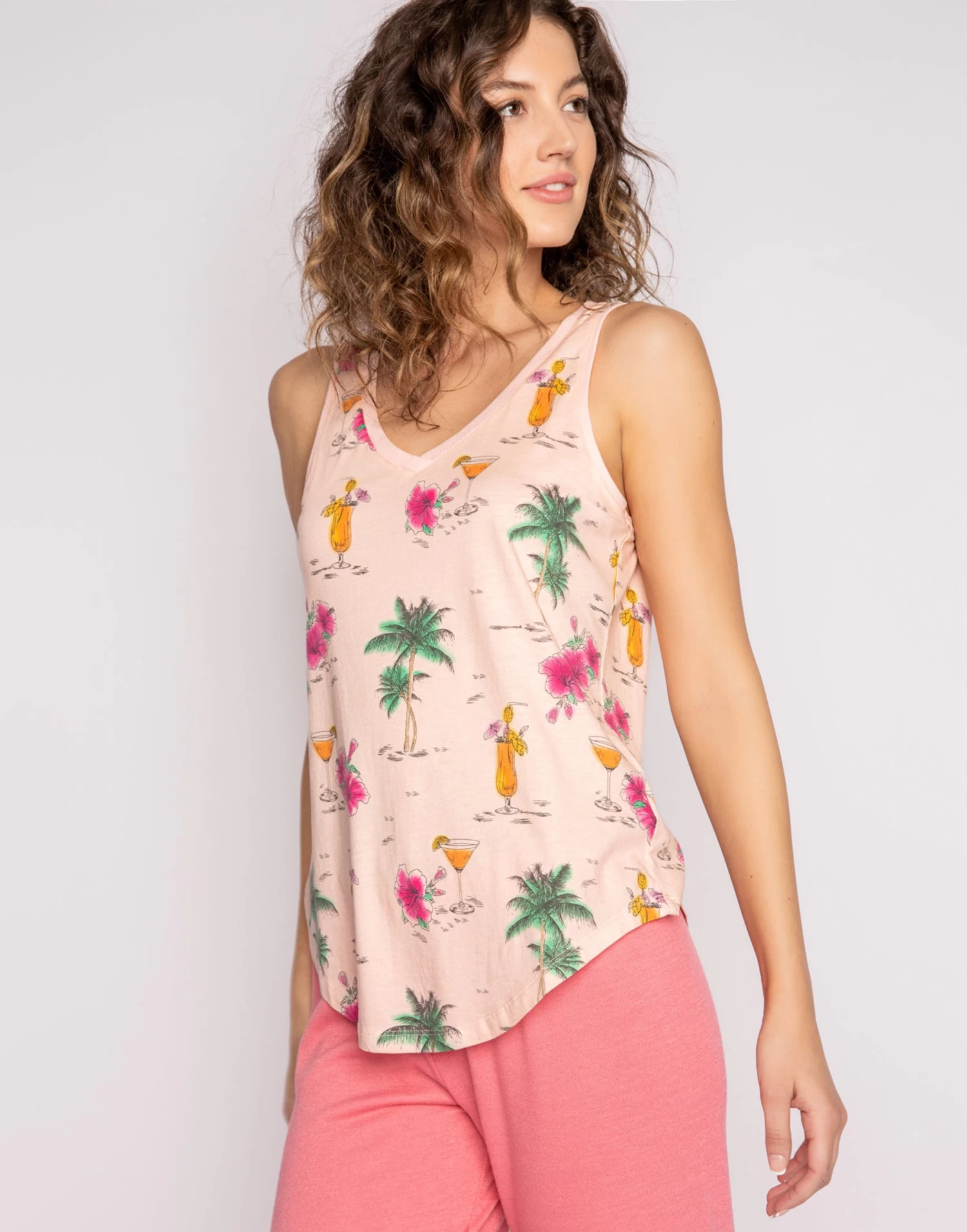Playful Prints Tank By P.J. Salvage - Pink Dream 5 Playful Prints Tank By P.J. Salvage - Pink Dream - Image 3