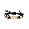 Pull Tie Bracelet By Marlyn Schiff - Gold/Black -Chic Mode Shop PullTieBraceletGoldBlack