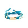 Pull Tie Bracelet By Marlyn Schiff - Gold/Turquoise -Chic Mode Shop PullTieBraceletGoldTurquoise