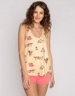 Spring Breeze Tank Top By P.J. Salvage - Yellow Mist