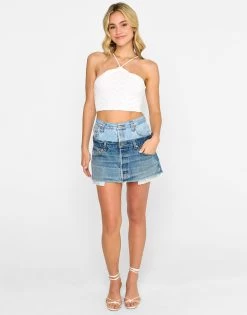 Riley Crop Top By Summer Haus - White