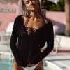 Payton Beach Sweater - Black -Chic Mode Shop RILEYRUSSELL PAYTONBEACHSWEATER BLK2 JUSTICESKIMPYBOTTOM WHTE 2