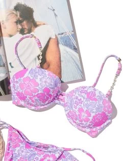 Rockie Underwire Top - Pink Lavender Floral -Chic Mode Shop ROCKIE UNDERWIRE TOP CONSTANCE BOTTOM PKFL 2