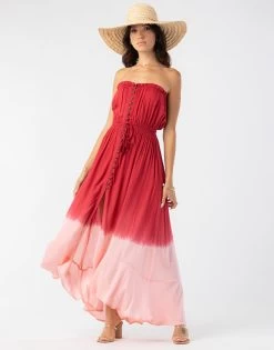 Ryden Maxi Dress By Tiare Hawaii- Ruby Peach Ombre