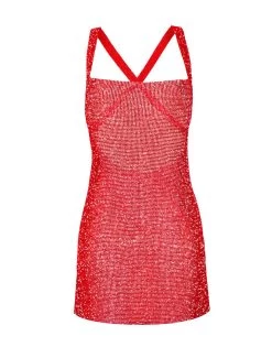Red Love Mini Dress By Santa Brands - Red -Chic Mode Shop RedLoveDressRed 6