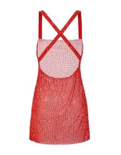 Red Love Mini Dress By Santa Brands - Red -Chic Mode Shop RedLoveDressRed 7