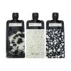 Refillable Travel Pouches 3pc Set - Black/Ivory -Chic Mode Shop RefillableTravelPouches3pcSet Black Ivory2