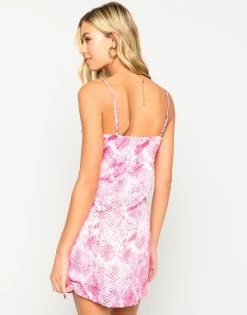 Harper Slip Dress - Pink Snake -Chic Mode Shop S201D3 PSNK 2