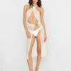 Saddie Midi Dress - White/Gold -Chic Mode Shop SADDIEMINIDRESS WHGL 1