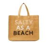 Salty As A Beach Tote By BTB Los Angeles - Black/Dusty/White -Chic Mode Shop SALTYASABEACHTOTEBLACKDUSTYWHITE