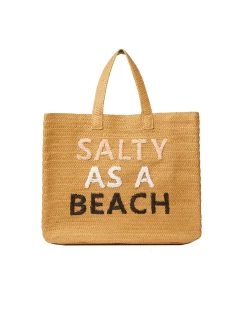 Salty As A Beach Tote By BTB Los Angeles - Black/Dusty/White