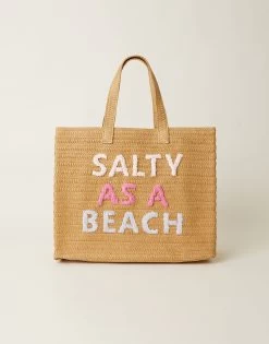 Salty As A Beach Tote By BTB Los Angeles - Pink Rainbow