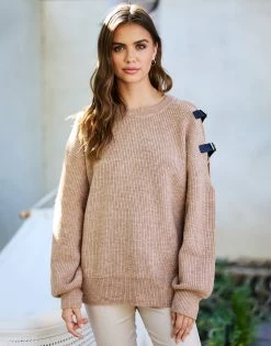 Santana Sweater By Summer Haus - Taupe