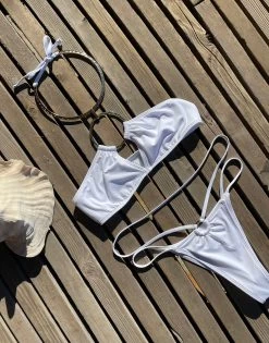 Simone Collar Top - White -Chic Mode Shop SIMONE COLLAR TOP SIMONE TANGO BOTTOM WHTE