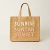 Sunrise, Suntan, Sunset Tote By BTB Los Angeles - Sand Coral Rainbow -Chic Mode Shop SUNRISESUNSETSANDCORALRAINBOW