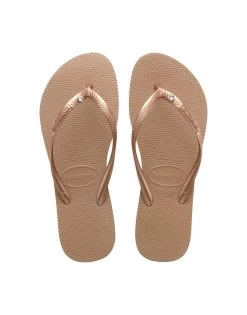 Slim Crystal SW II Sandals By Havaianas - Rose Gold