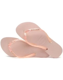 Slim Glitter Flourish Sandal By Havaianas - Macaron Pink -Chic Mode Shop SlimGlitterFlourishSandalMacaronPink4