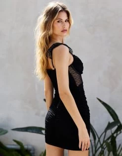 Talia Mini Dress By Summer Haus - Black -Chic Mode Shop TALIADRESSBLCK 5