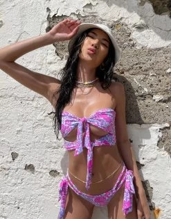 Tula Bandeau Top - Pink Lavender Floral 20 Tula Bandeau Top - Pink Lavender Floral -Chic Mode Shop TULA BANDEAU TOP CHARLIE SKIMPY BOTTOM PKFL SCARLETT BUCKET HAT WHTE 7