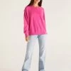Vintage Statement Sweatshirt By Z Supply - Fiesta Fuchsia 2 Vintage Statement Sweatshirt By Z Supply - Fiesta Fuchsia -Chic Mode Shop VintageStatementSweatshirtFiestaFuchsia4