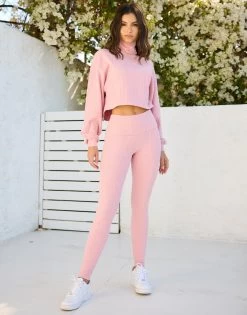 Harlow Pant - Blush -Chic Mode Shop WYATT CROPPED PULLOVER HARLOW PANT BLSH 1