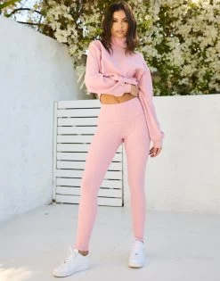 Harlow Pant - Blush -Chic Mode Shop WYATT CROPPED PULLOVER HARLOW PANT BLSH 2
