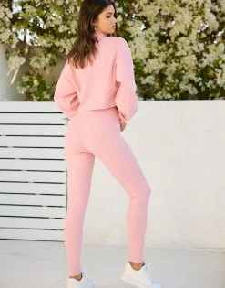 Harlow Pant - Blush -Chic Mode Shop WYATT CROPPED PULLOVER HARLOW PANT BLSH 3