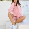 Wyatt Cropped Pullover - Blush -Chic Mode Shop WYATT CROPPED PULLOVER WINNIE BIKER SHORT BLSH 2 ebfe7ee6 c1ab 4768 acab 978c76647e81