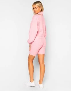 Winnie Biker Short - Blush -Chic Mode Shop WYATT CROPPED PULLOVER WINNIE BIKER SHORT BLUSH 2