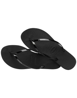 You Metallic Sandal By Havaianas - Black -Chic Mode Shop YouMetallicSandalBlack4