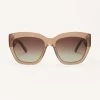 Iconic Sunglasses By Z Supply - Taupe -Chic Mode Shop ZEA222100S TAG FRONT
