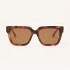 Brunch Time Sunglasses By Z Supply - Brown Tortoise -Chic Mode Shop ZEA232101S BTB FRONT