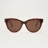 Bright Eyed Sunglasses By Z Supply - Honey Tortoise -Chic Mode Shop ZEI222105S NYB FRONT