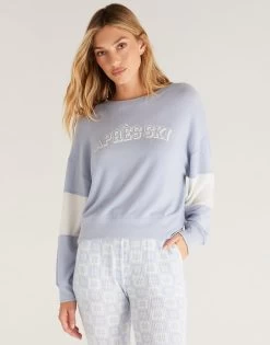 Elle Apres Ski Top By Z Supply - Cloudy Blue