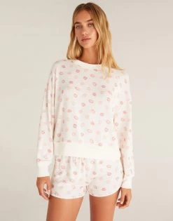 Elle Lip Long Sleeve Top By Z Supply - Bone