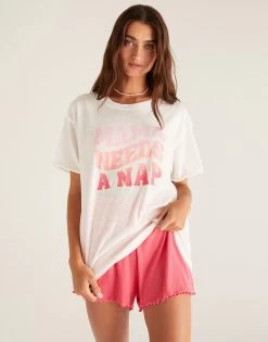 Boyfriend Mama Tee By Z Supply - White Shell
