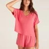 Harper Rib V-Neck Top By Z Supply - Watermelon -Chic Mode Shop ZLT2323951 2177450b 56a7 4f34 948a 8a3249971354