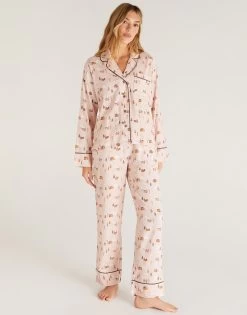 Sleep All Day Mountain PJ Set By Z Supply - Shell Pink