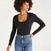 Sirena Rib Long Sleeve Top By Z Supply - Black -Chic Mode Shop ZT223768 BLK FRONT2 a9ef2618 8eb9 4ac4 b201 9cfc66303e54