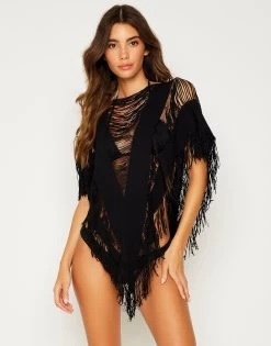 Haute Summer Poncho - Black -Chic Mode Shop indian summer b16130c0 blck 1