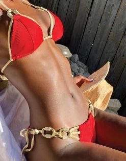 Madagascar Glam Triangle Top - Red -Chic Mode Shop madagascar glam b12111t1b1 red 13